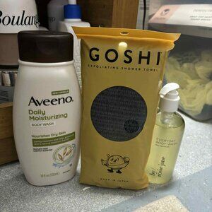 BRAND NEW Bath and Shower Bundle (Aveeno, Goshi, and by Rosie Jane)